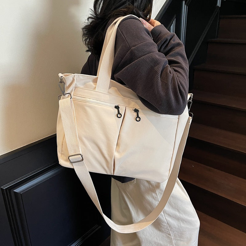 Versatile Oxford Cloth Tote Messenger Bag - Large Capacity