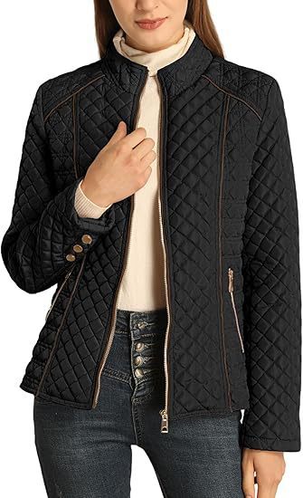 Lightweight Quilted Padded Stand Collar Zip Jacket Everyday Essential