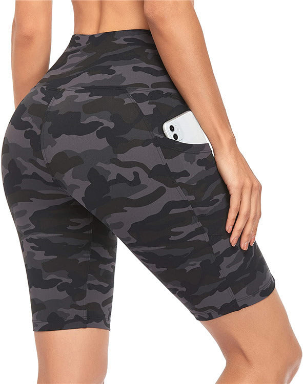 Fashionable Printed High-Waisted Biker Shorts for Sport and Everyday Comfort