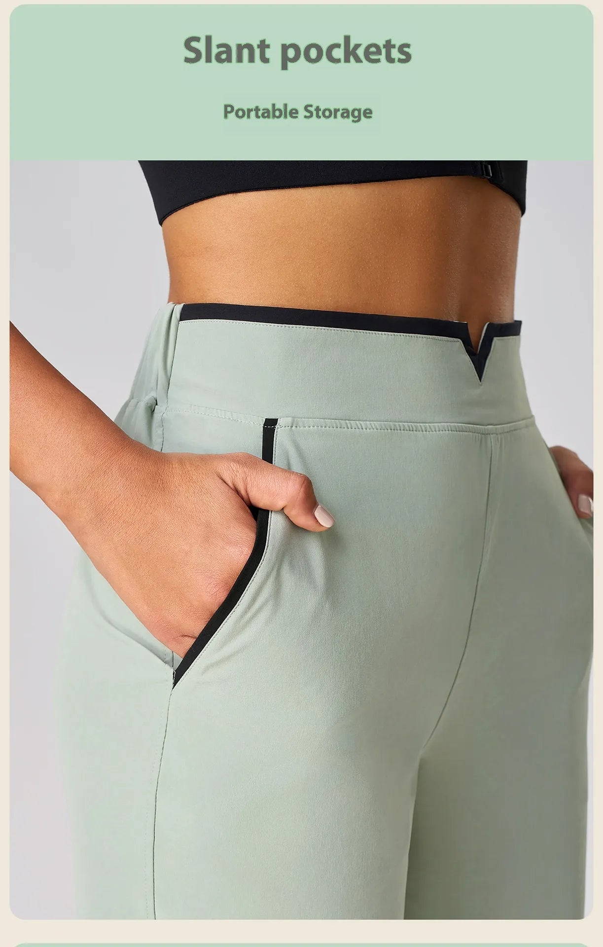Comfortable Breathable High Waist Wide Leg Activewear Pants for Women