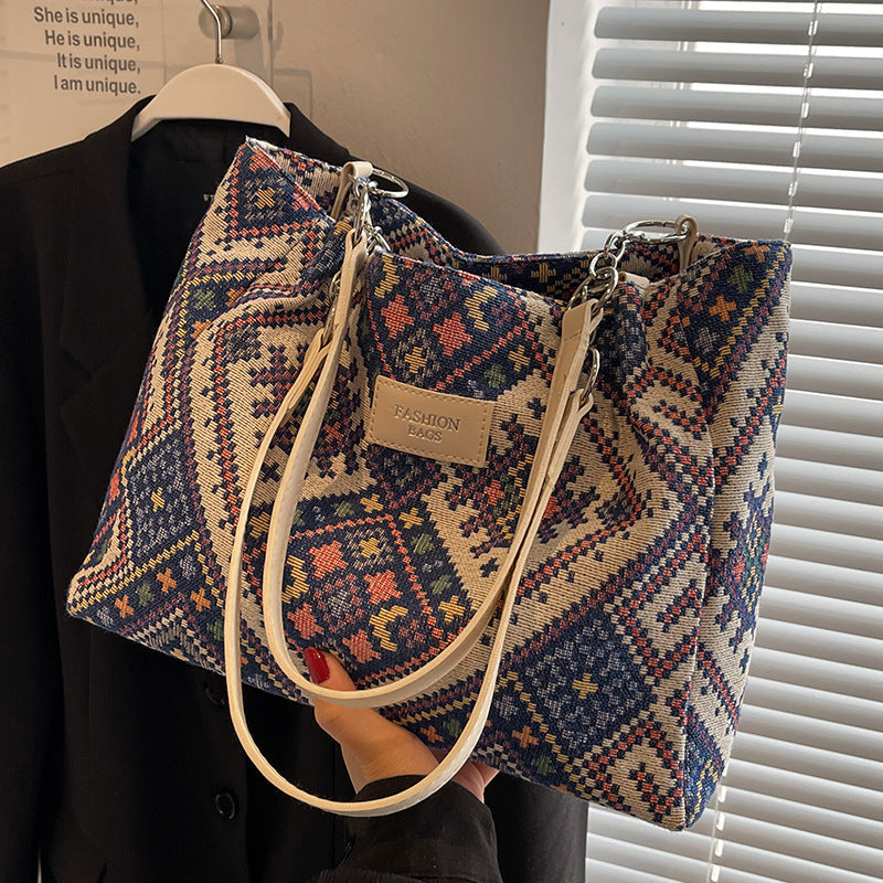 Excellent Quality Boho Canvas Tote Bag - Stylish & Versatile