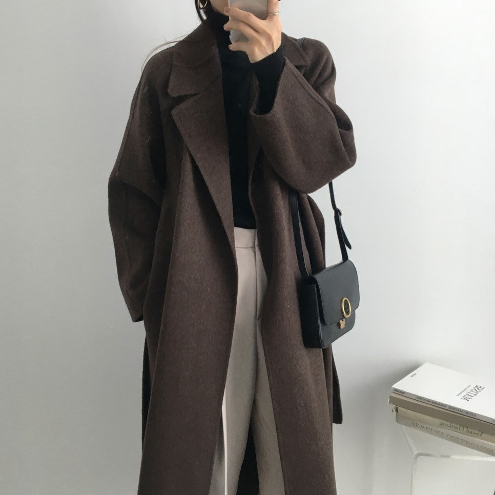Elegant Women's Slim Fit Long Coat | Versatile Outerwear