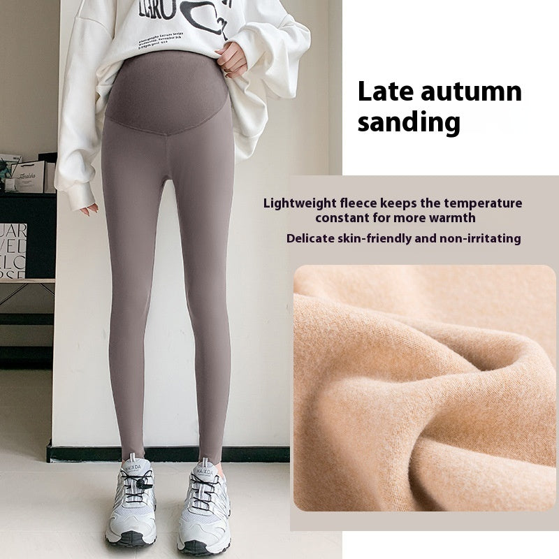 Seamless Honeycomb Maternity Leggings with Belly Support
