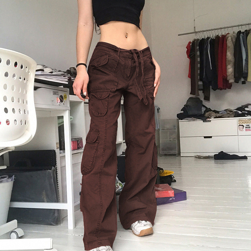 Women's Retro Street Baggy Cargo Jeans