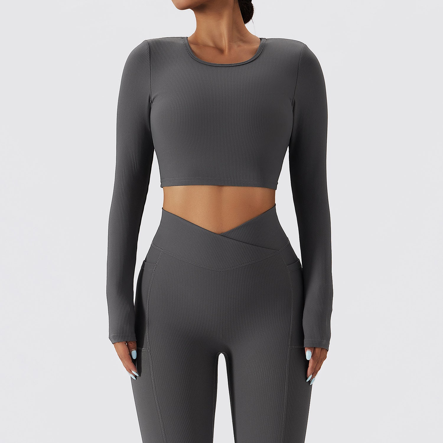 Ribbed Seamless Activewear Performance Matching Workout Set