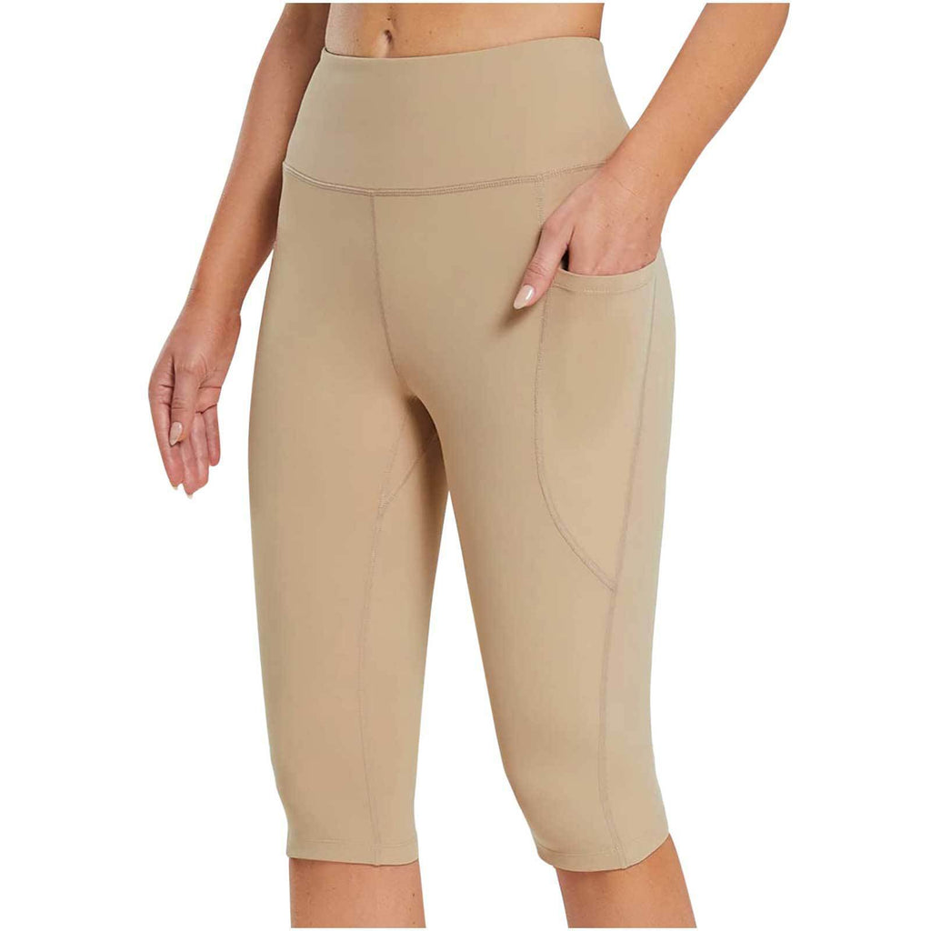 High Waist Side Pocket Stretch Sports Leggings for Active Women