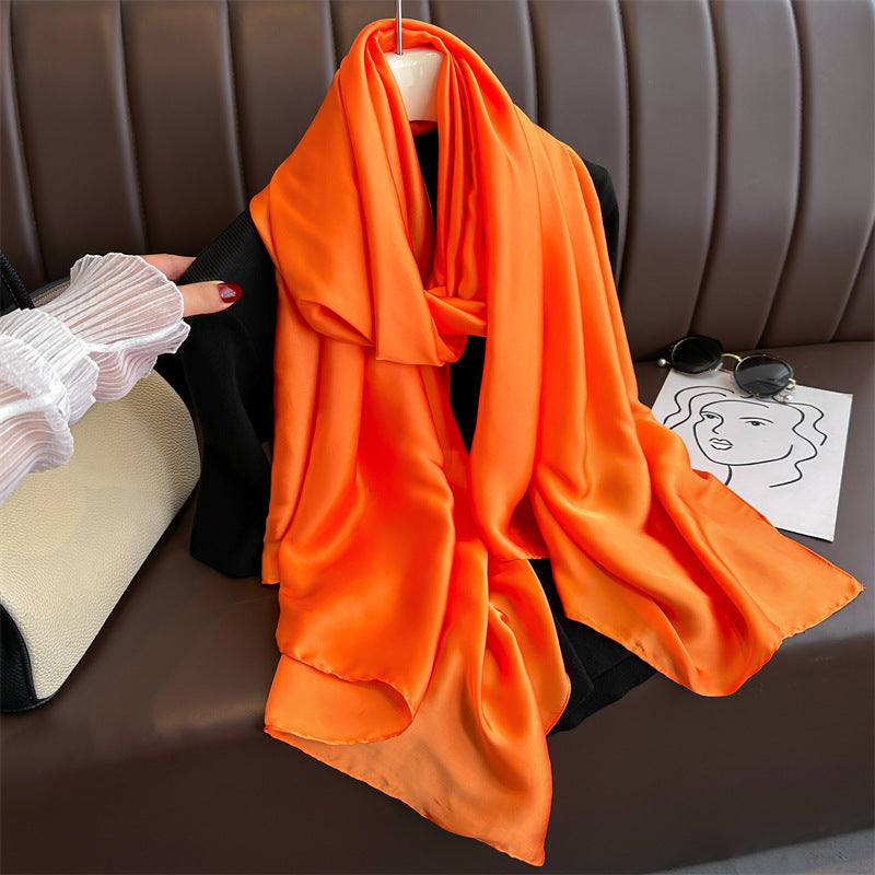 Soft Solid Scarf - Versatile Polyester Wrap