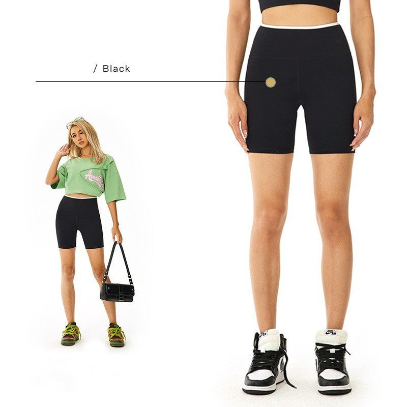 Comfortable U-shaped Vest Camisole Top and High Waist Fitness Yoga Shorts Set