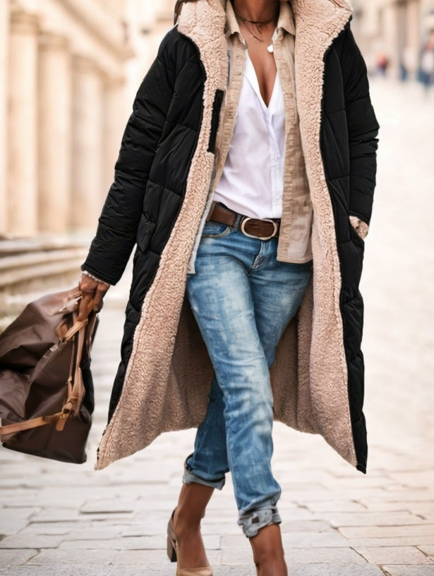 Cozy Quilted Sherpa Lined Winter Coat for Everyday Style