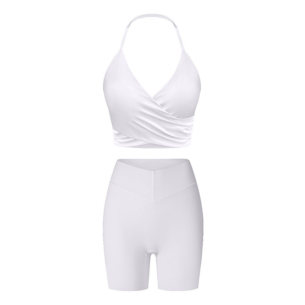Brushed Performance Long Sleeve Crop Top and Leggings Yoga Activewear Set
