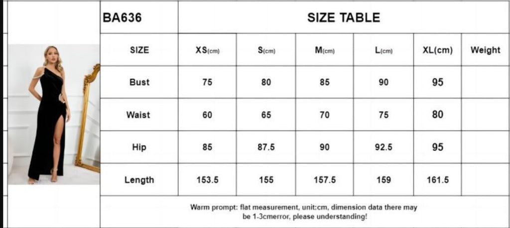 Elegant One-Shoulder Rhinestone Slit Maxi Evening Dress