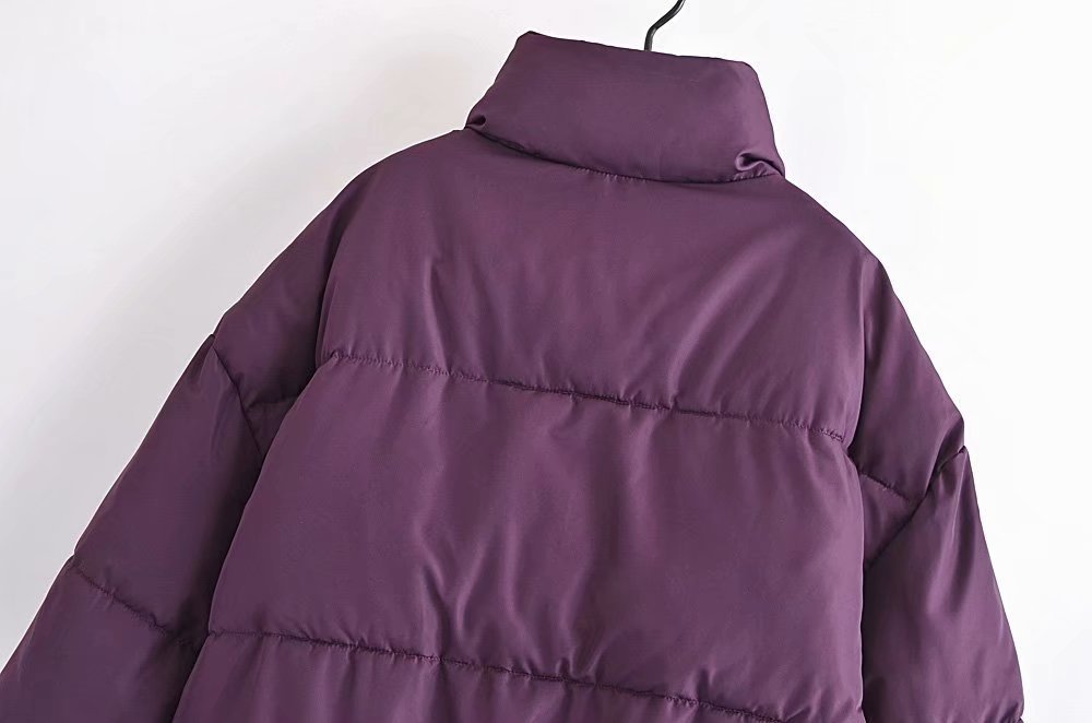 Chic Urban Puffer Jacket with Stand Collar Cozy Winter Essential