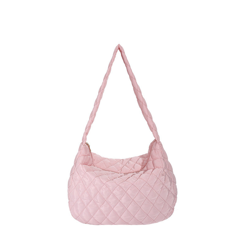 Chic Quilted Puffer Crossbody Bag for Women - Stylish Shoulder Handbag