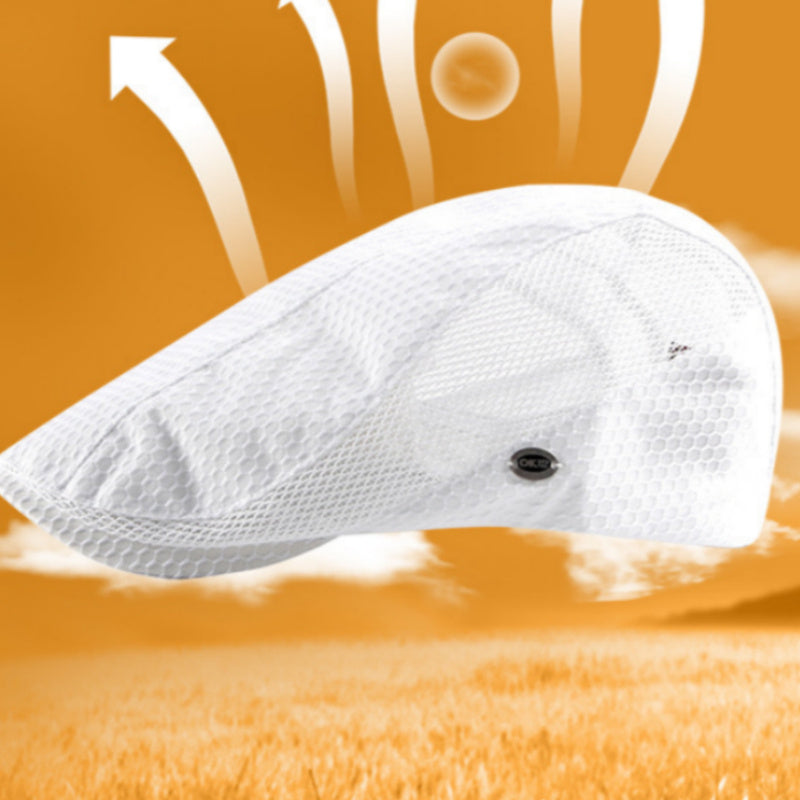 Breathable Mesh Beret Hat - Sun Protection