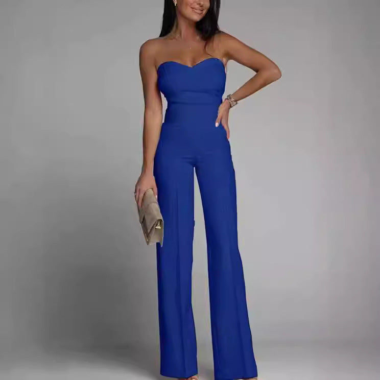 Elegant Strapless Wide Leg Jumpsuit for Women