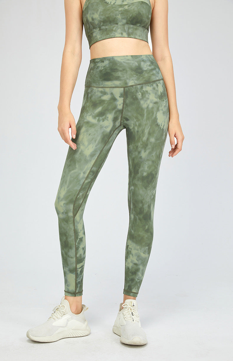 Slimming High-Waist Printed Active Leggings for Yoga and Fitness