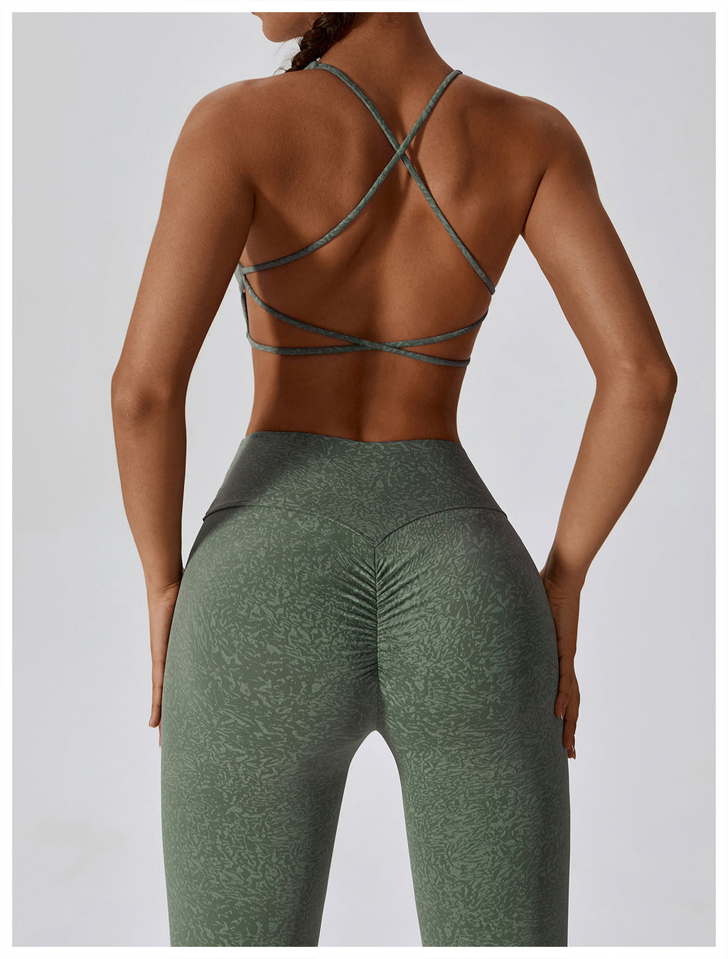 Nude Feel Floral Print Quick Dry Yoga and Workout Activewear Set