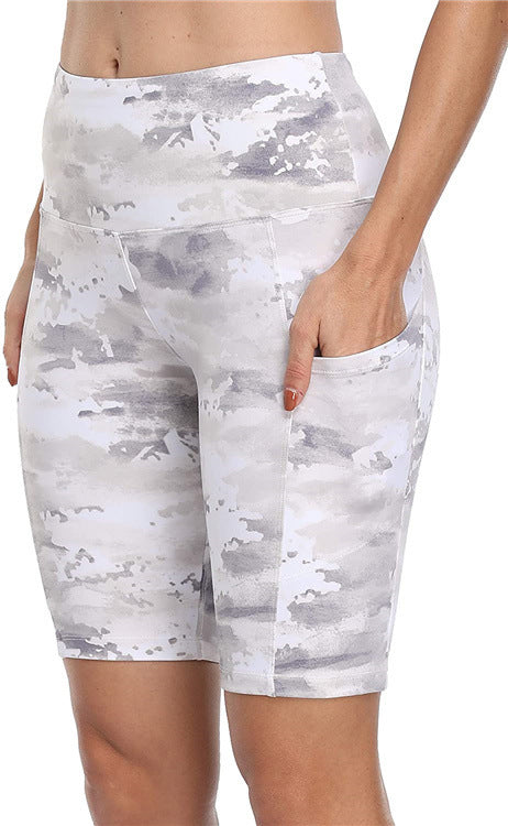 Fashionable Printed High-Waisted Biker Shorts for Sport and Everyday Comfort