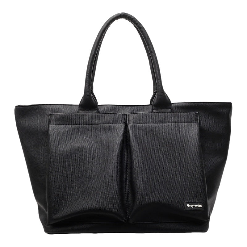 Spacious Lightweight PU Tote Bag - Everyday Shoulder Bag for Women