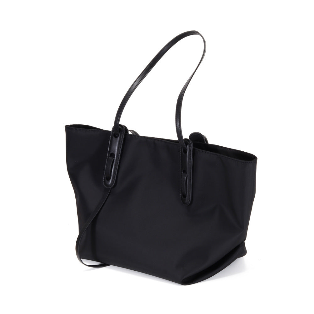 Chic European Style Cowhide Tote Handbag Large Capacity for Everyday Elegance