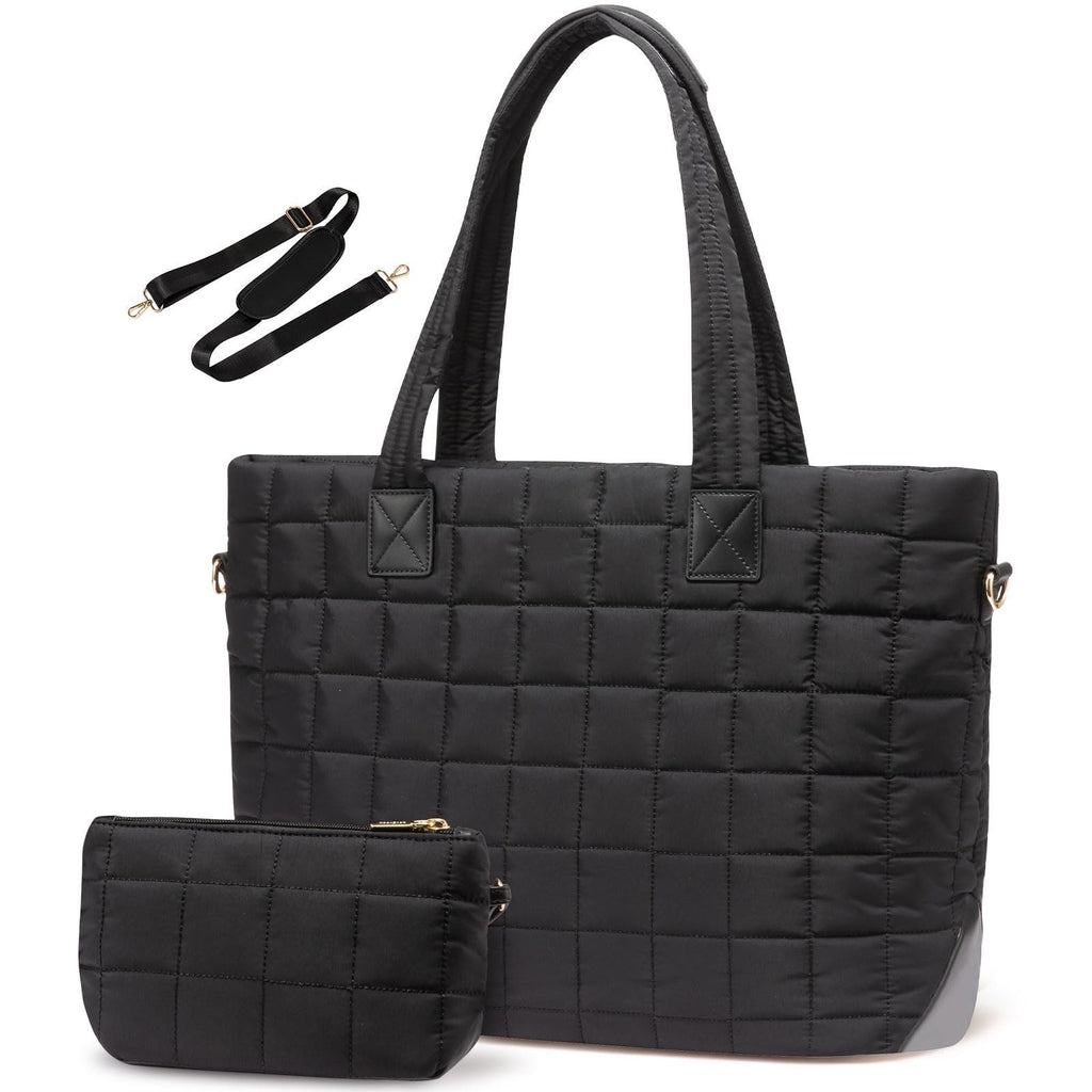 Chic Quilted Padded Tote Bag - Large Capacity Shoulder & Everyday Carryall
