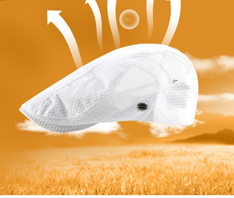 Breathable Mesh Beret Hat - Sun Protection