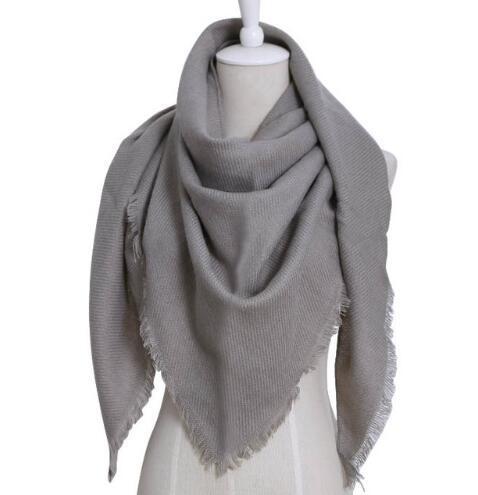 Cozy Plaid Triangle Shawl Scarf