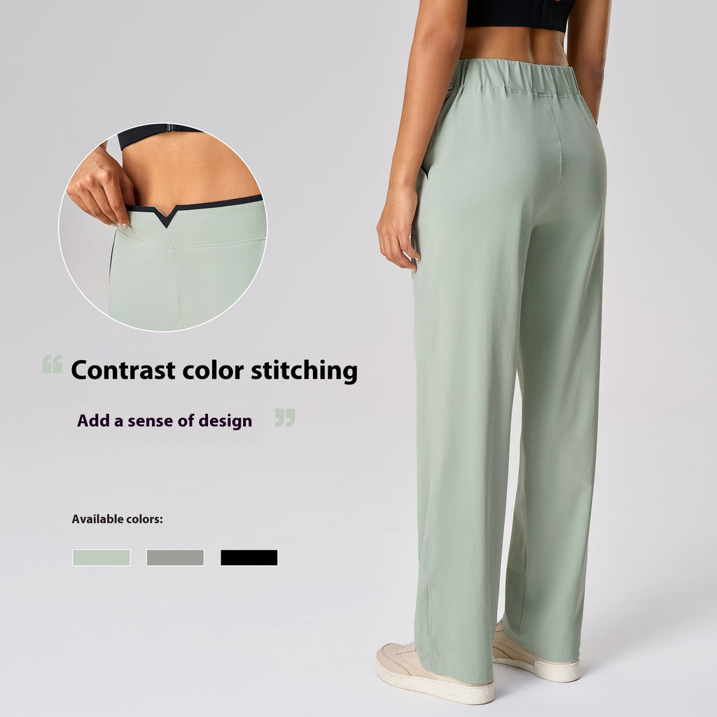 Comfortable Breathable High Waist Wide Leg Activewear Pants for Women