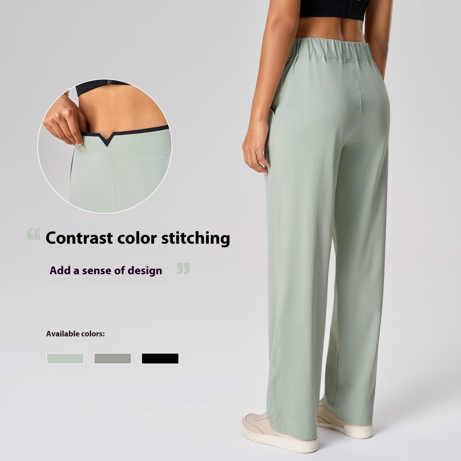 Comfortable Breathable High Waist Wide Leg Activewear Pants for Women