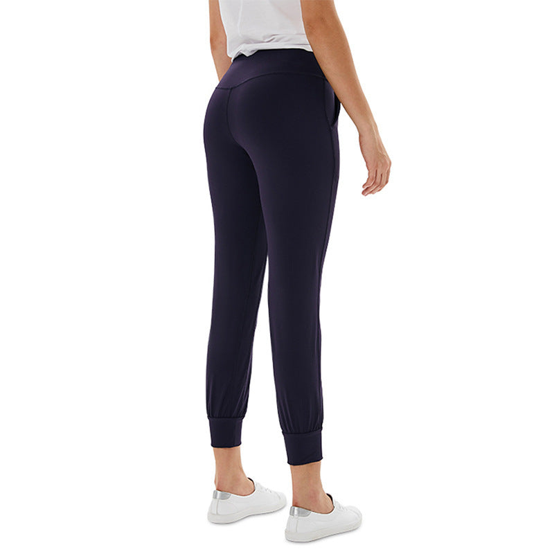 Comfortable High Waist Loose Pocket Yoga Cropped Pants