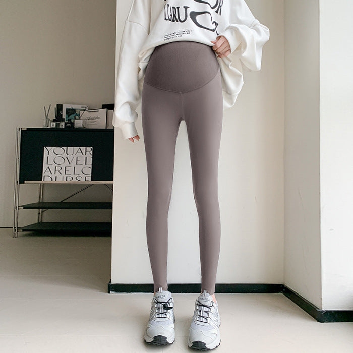 Seamless Honeycomb Maternity Leggings with Belly Support