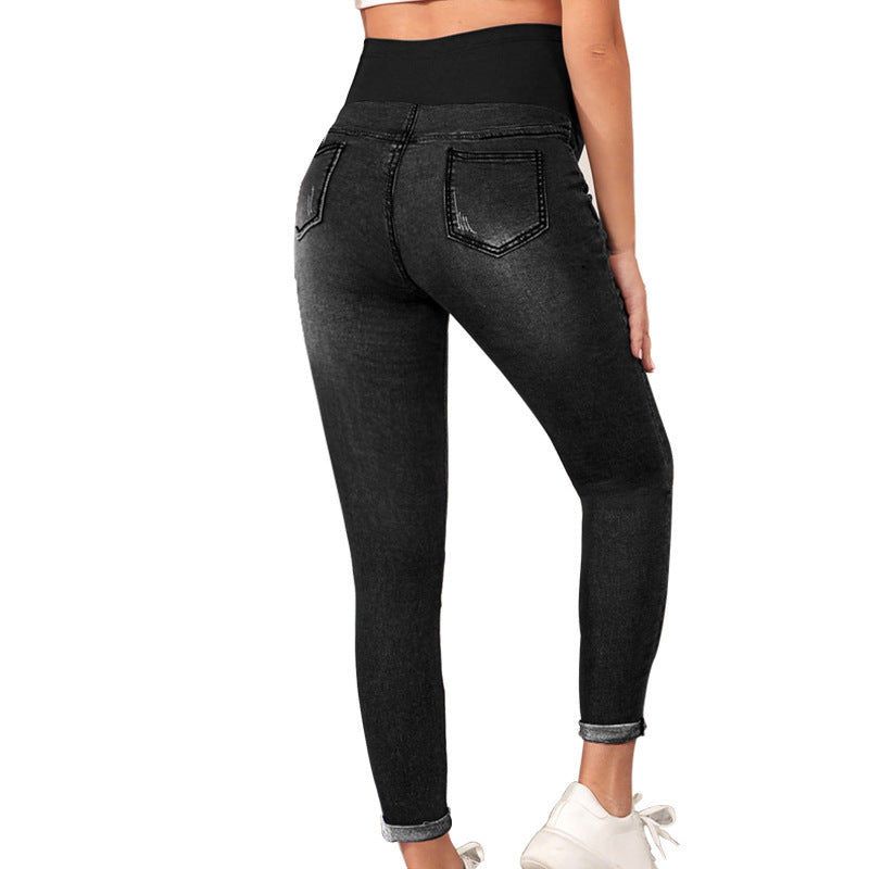 Maternity Skinny Jeans - High Waist Belly Support