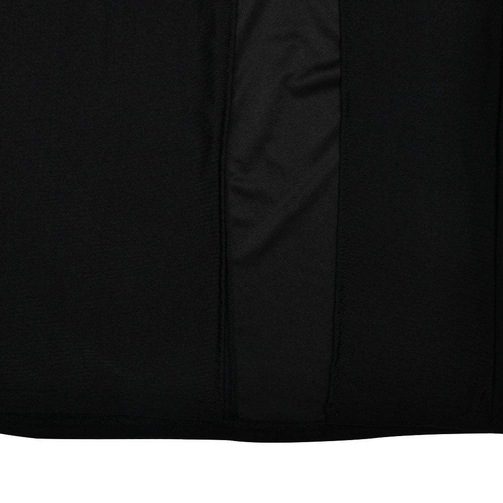 Elegant One Shoulder High Slit Maxi Dress with Rhinestone Detail for Evening Occasions