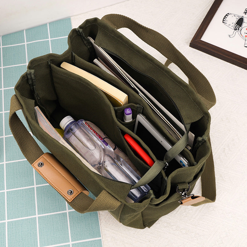Versatile Large Canvas Tote Bag with Shoulder Strap