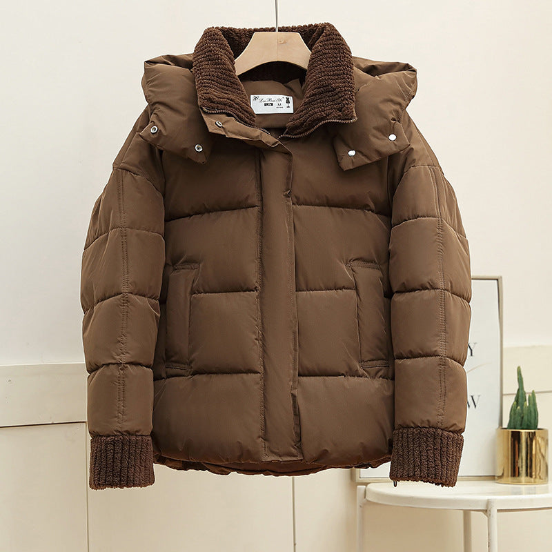 Hooded Padded Loose Cotton Padded Jacket