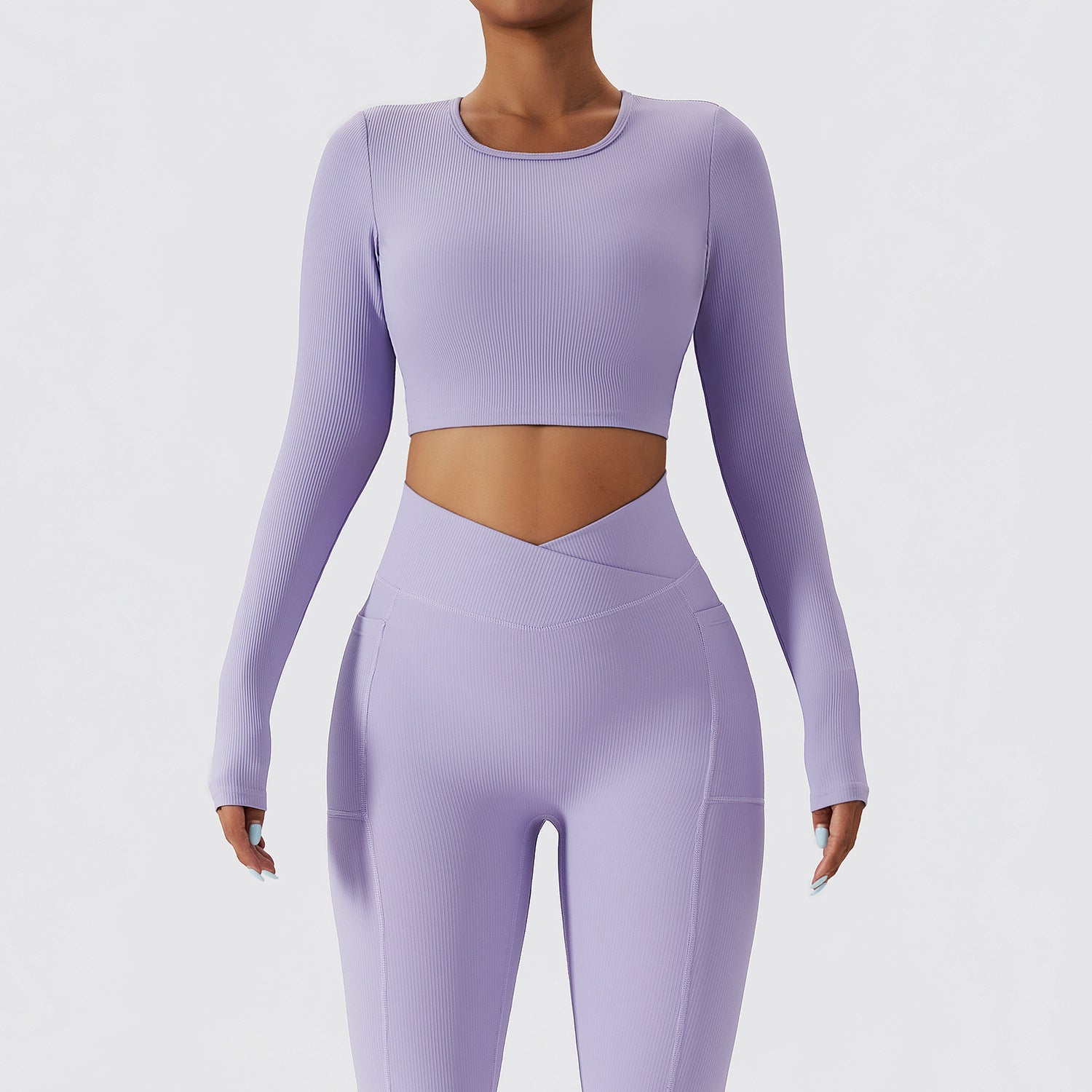Ribbed Seamless Activewear Performance Matching Workout Set