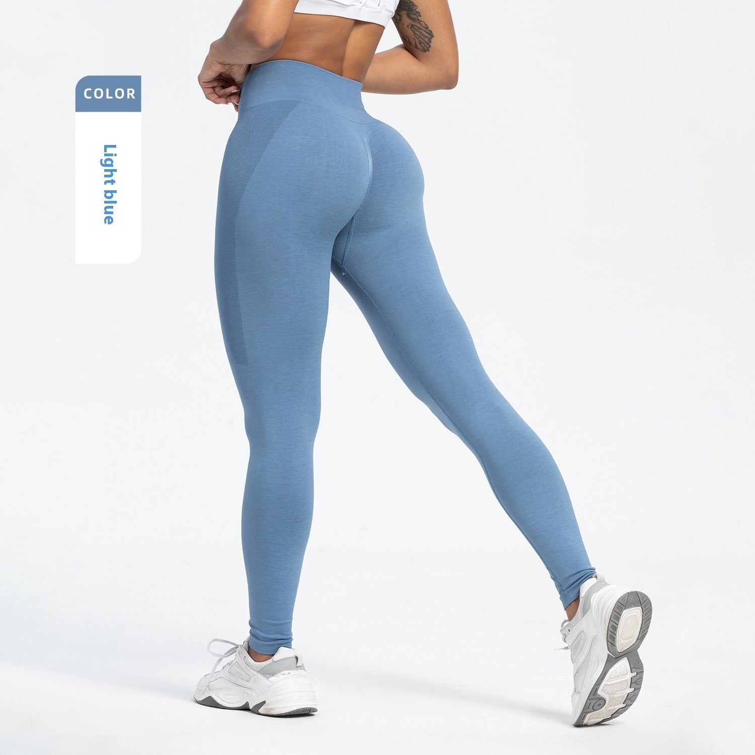 Seamless High-Waist Yoga Pants for Women - Moisture-Wicking Fit