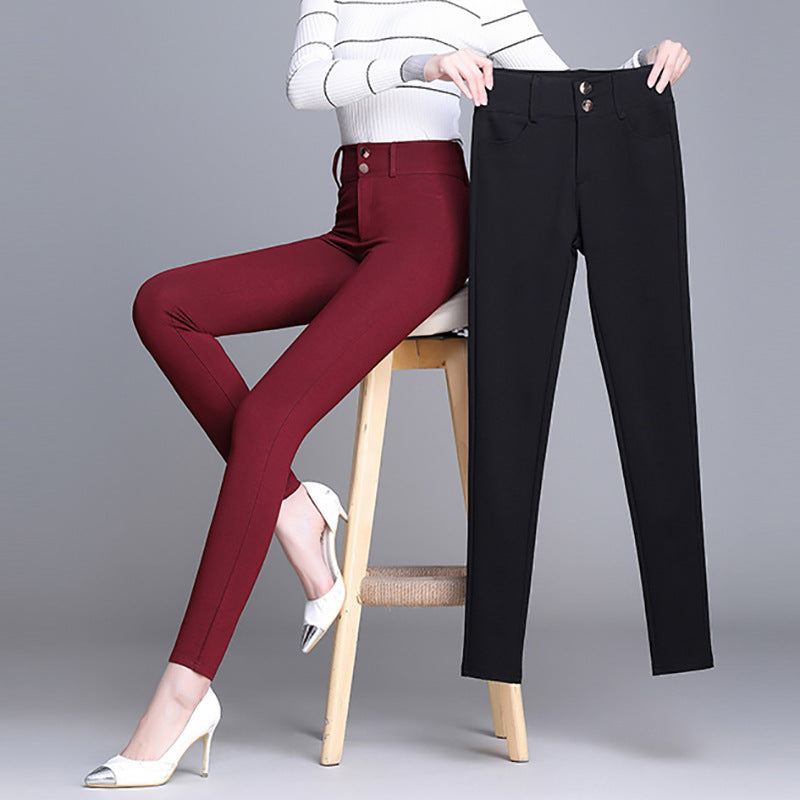 Cozy High Waist Fleece-Lined Leggings - Perfect for Fall & Winter