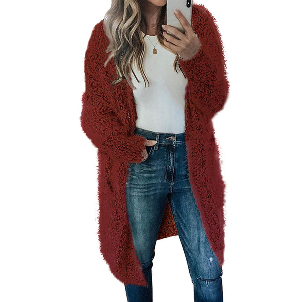 Ultra Soft Cozy Long Sleeve Open Front Acrylic Knit Cardigan