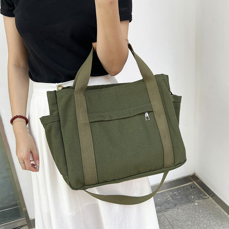Versatile Large Canvas Tote Bag with Shoulder Strap