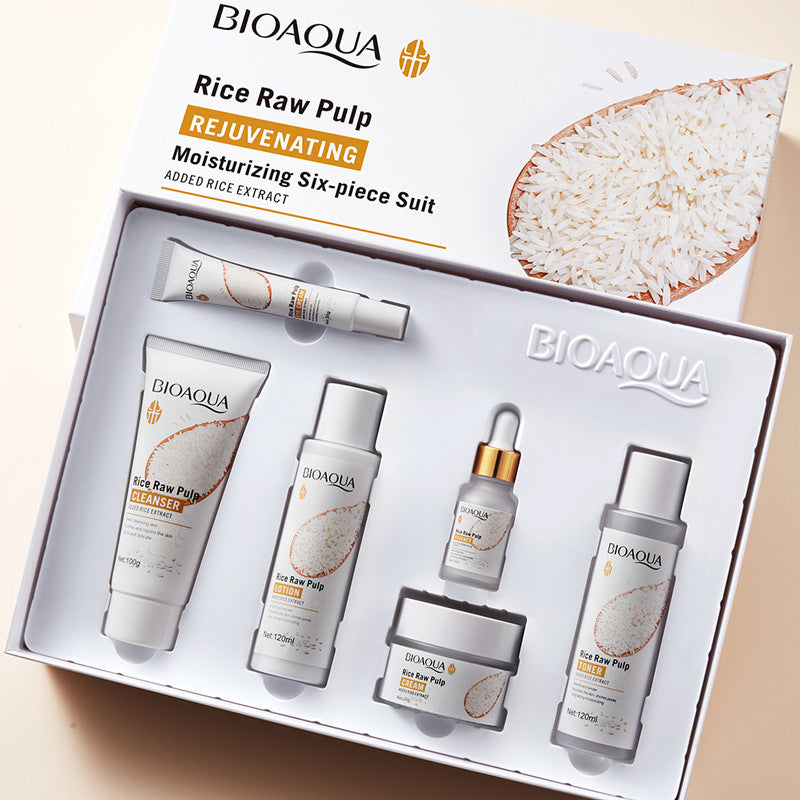 Rice Raw Pulp Hydrating Skincare Set - 6 Pcs