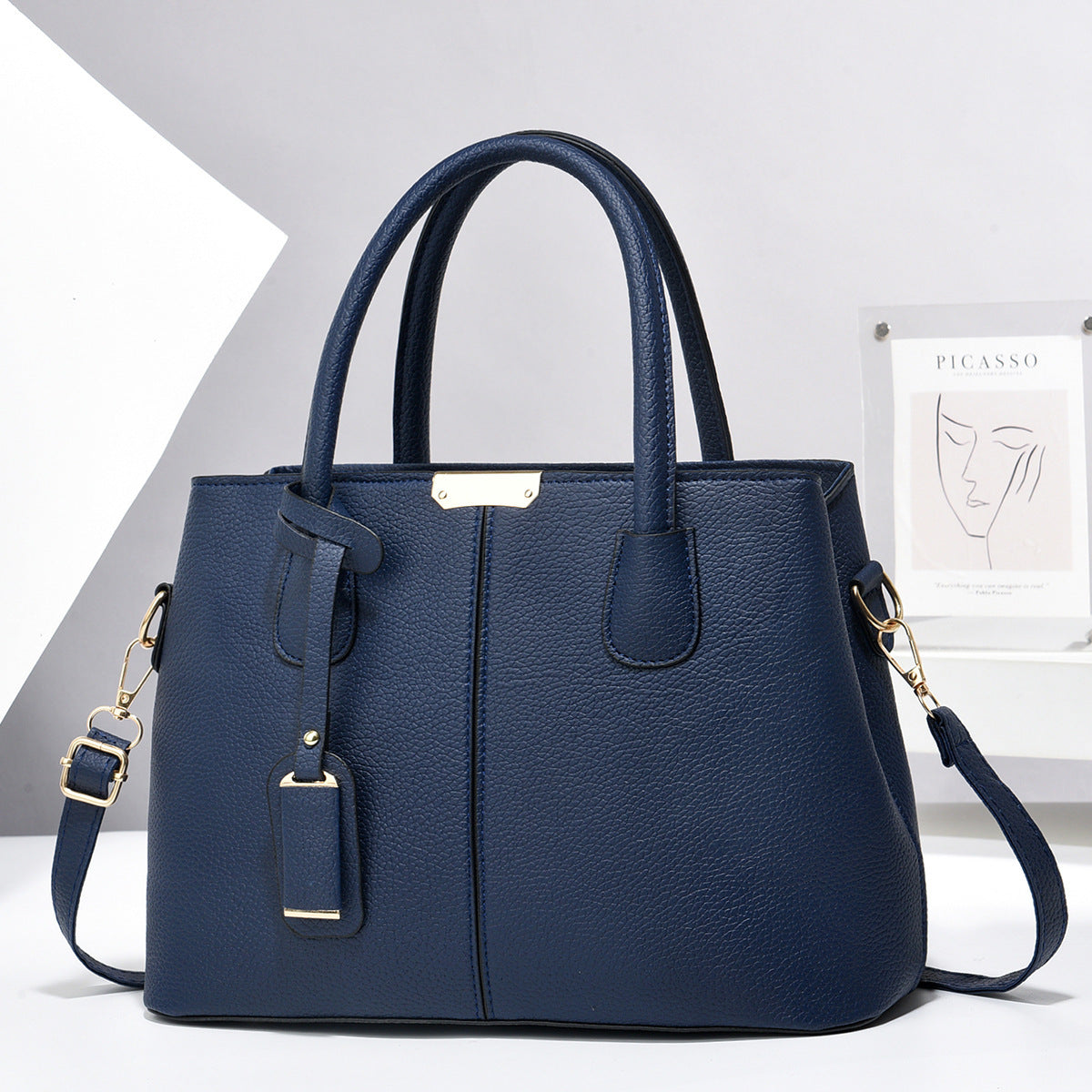 Versatile PU Leather Tote Crossbody Bag for Women
