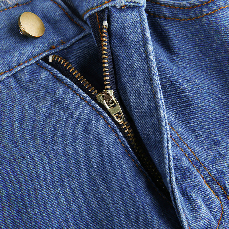 Ariana Vogue High Waist Star Distressed Flared Jeans for Women