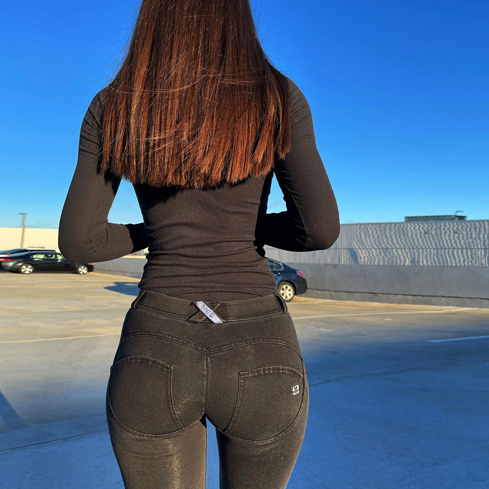 Flattering High Rise Stretch Denim Skinny Jeans for Women