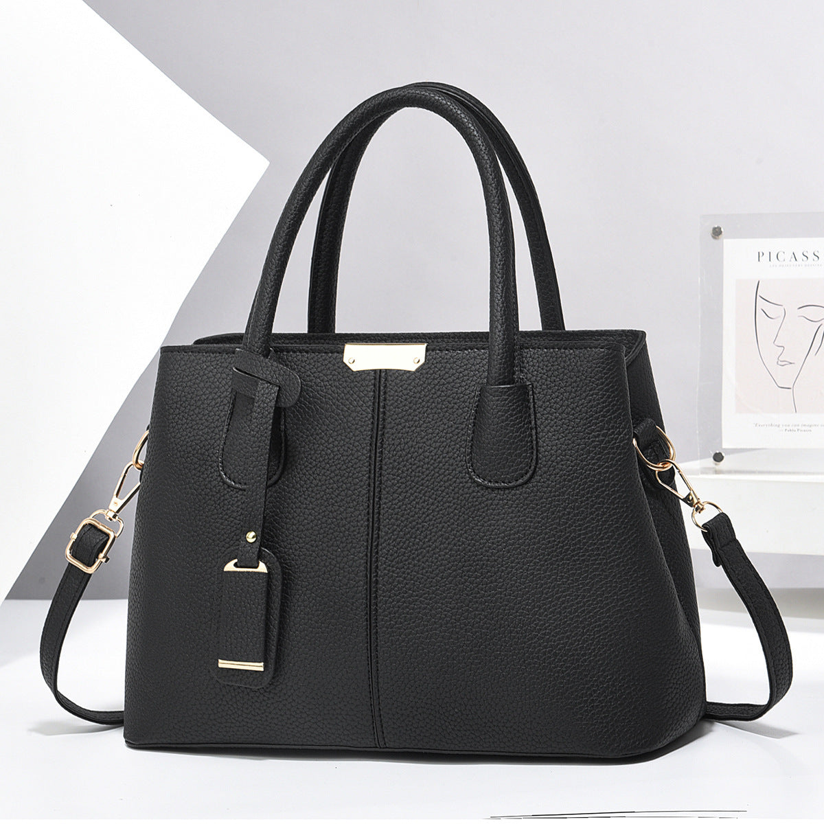 Versatile PU Leather Tote Crossbody Bag for Women