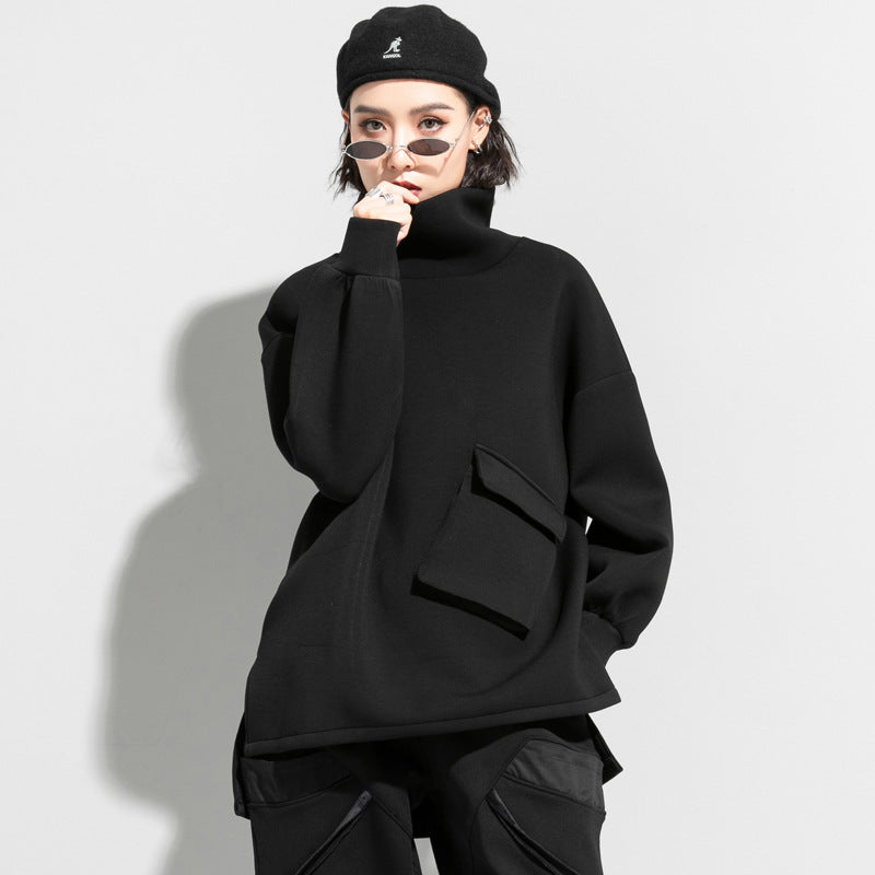 Neo Structured Turtleneck Sweatshirt