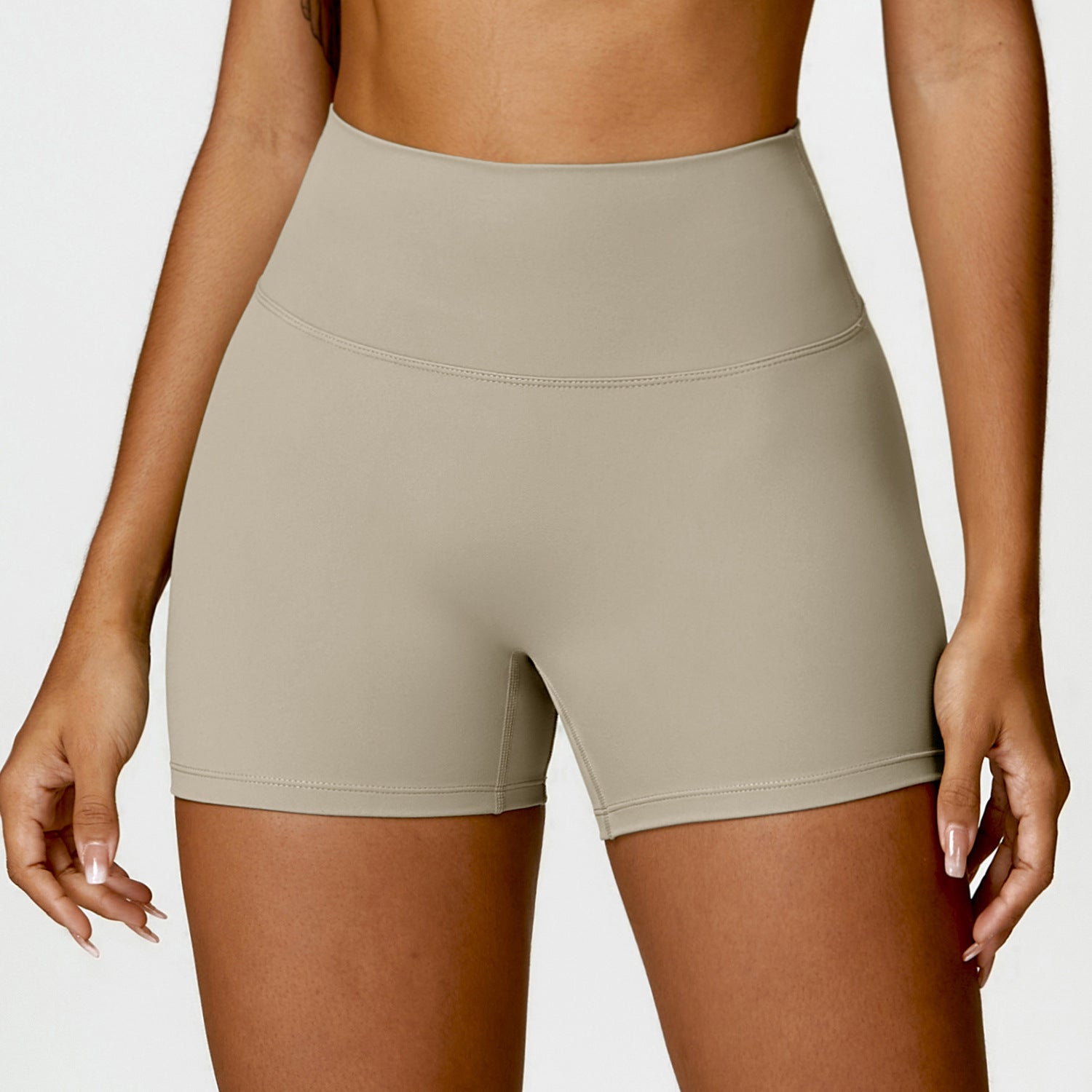 High Waist Belly Control Peach Lift Active Sports Shorts