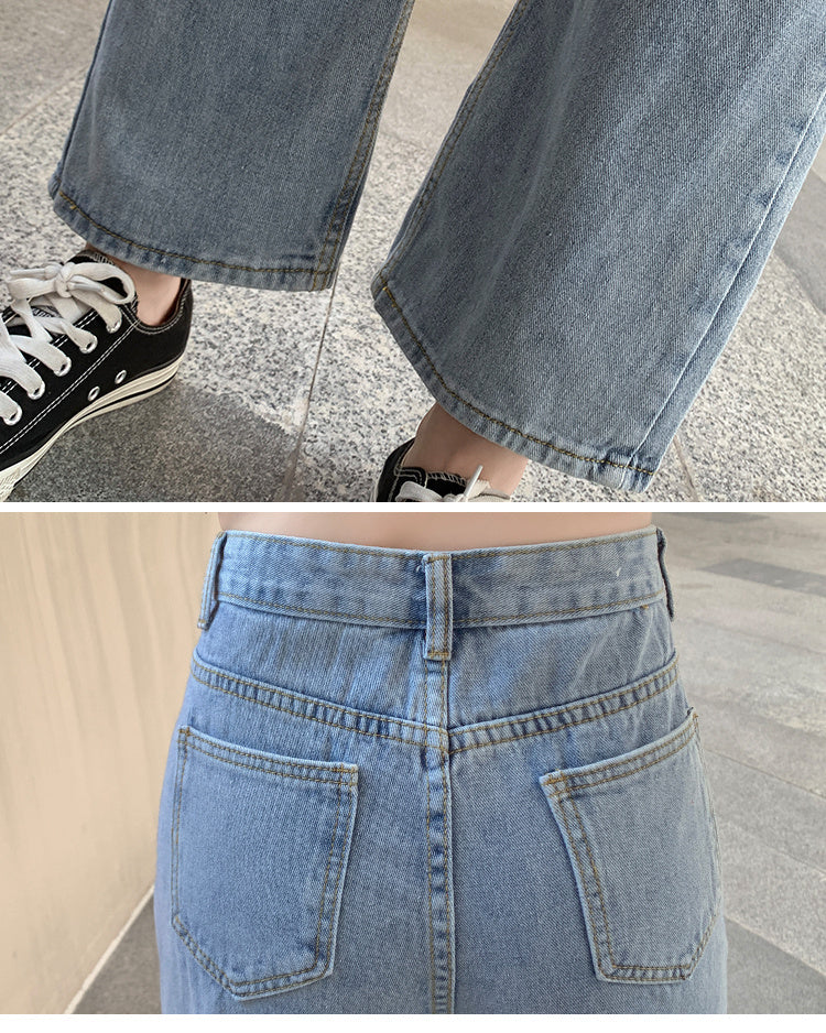 Women's Retro High-Waisted Wide-Leg Jeans