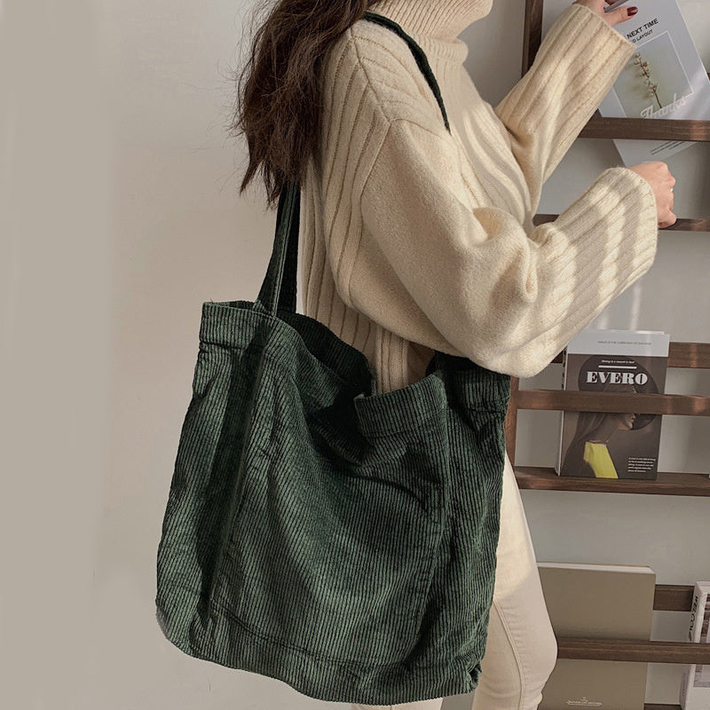 Cozy Corduroy Tote Bag - Spacious & Stylish