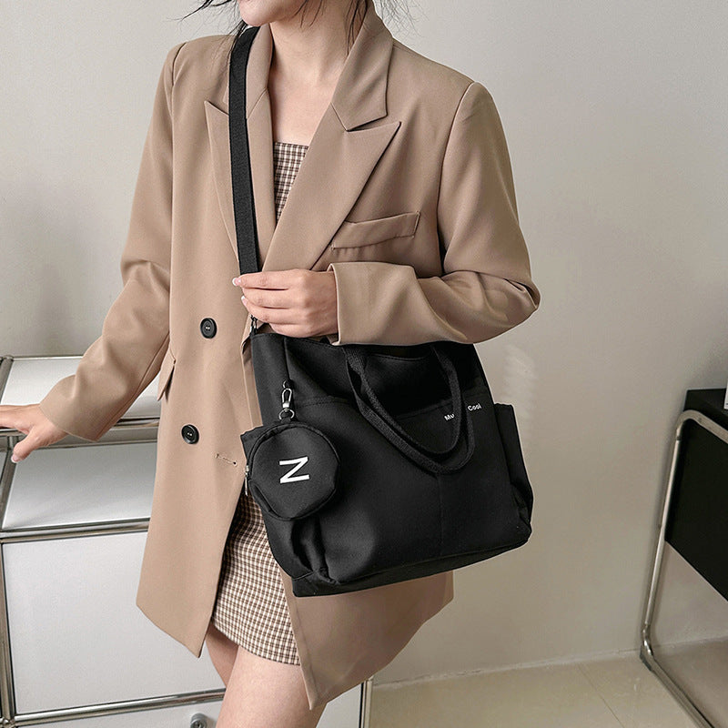 Stylish Women's Canvas Tote & Crossbody Messenger Bag